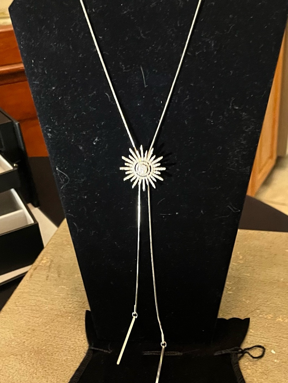 Park lane Silver Sunburst Lariat Necklace - Elegant Women’s Jewelry